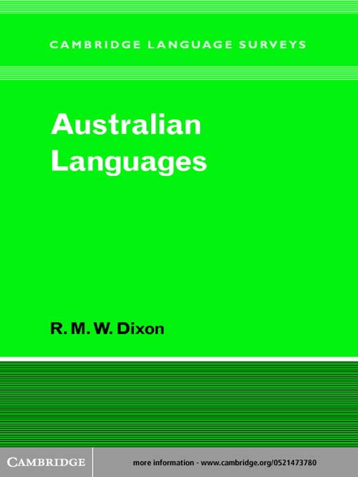 Title details for Australian Languages by R. M. W. Dixon - Available